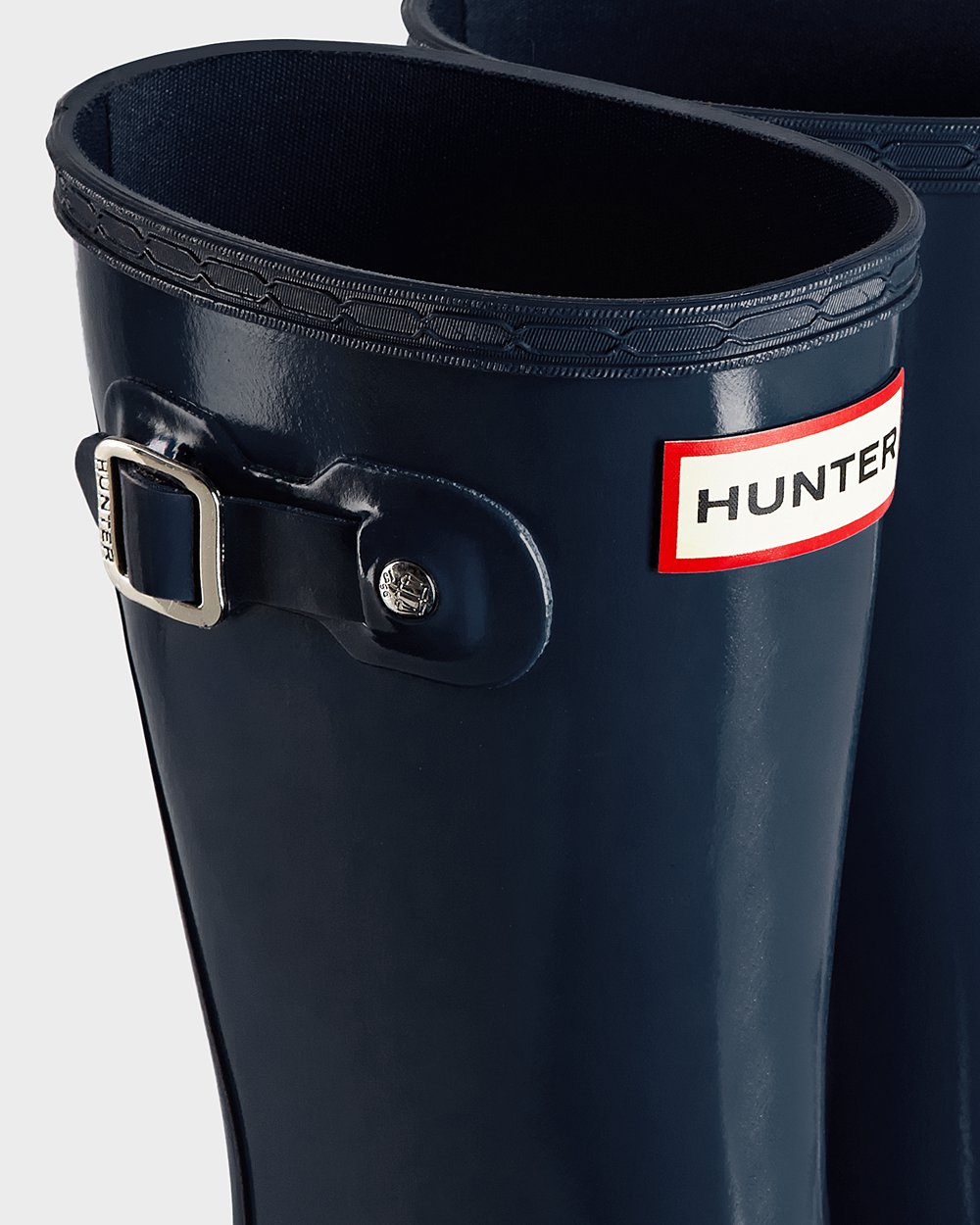 Kids Hunter Original Little Gloss | Rain Boots Navy | NZ-92537-QFXG